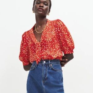 Reformation Joelle short sleeve top size small
